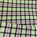 Polyester Viscose Checks High Stretch Stoff